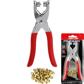 Dekton Leather Eyelet Plier Punch Puncher Belts Cut Hole Maker Tool 100 Eyelets